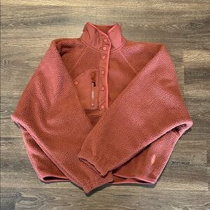 Free People burnt orange Fleece Jacket